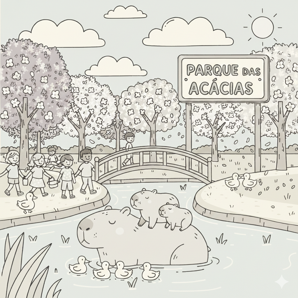 Parque das Acácias preto e branco